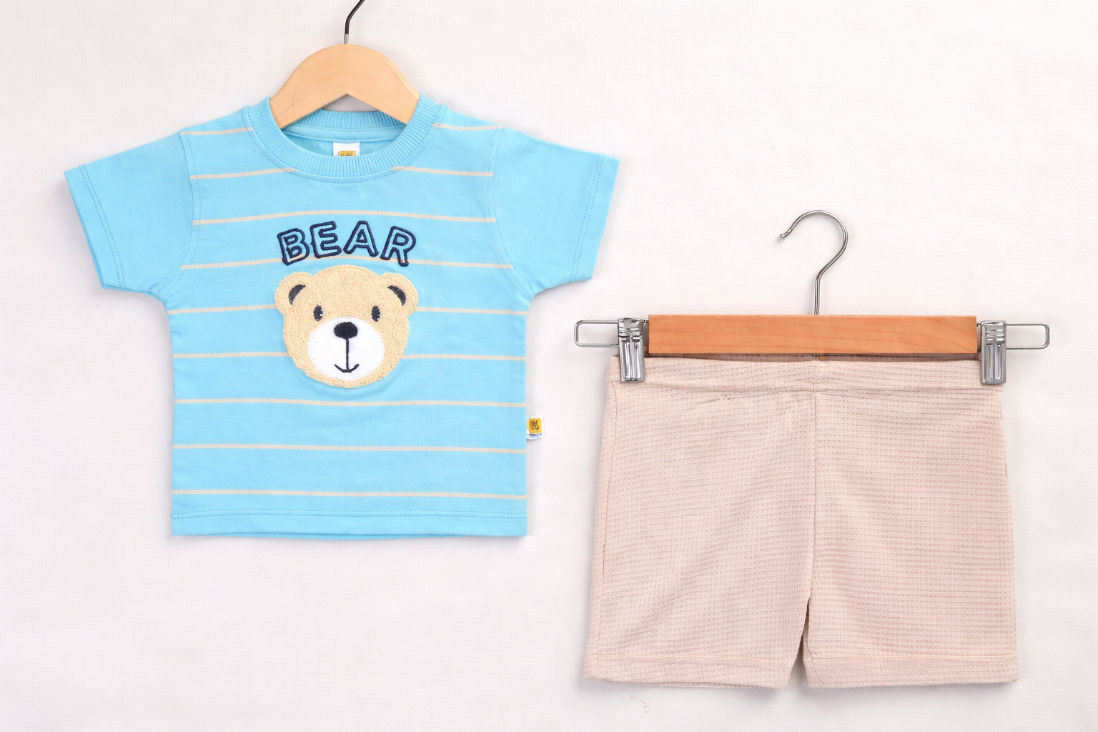 Cute Bear Print Baby Outfit Set for Boys